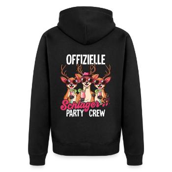 Hit - Unisex Premium Organic Zip Hoodie - black - Back - Nico (187cm)