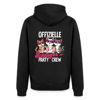 Hit - Unisex Premium Organic Zip Hoodie - black - Back - Nico (187cm)