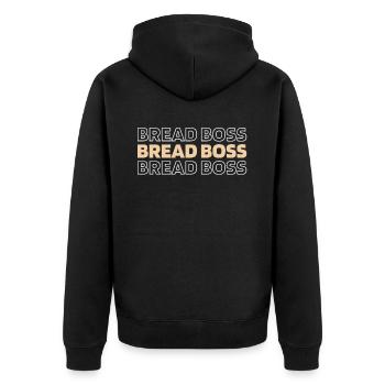 Sauerteig Brot - Unisex Premium Bio Zip Hoodie - Schwarz - Hinten - Nico (187cm)