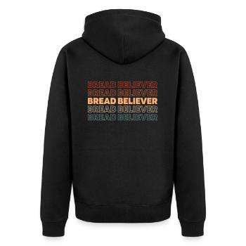 Sourdough bread - Unisex Premium Organic Zip Hoodie - black - Back - Nico (187cm)