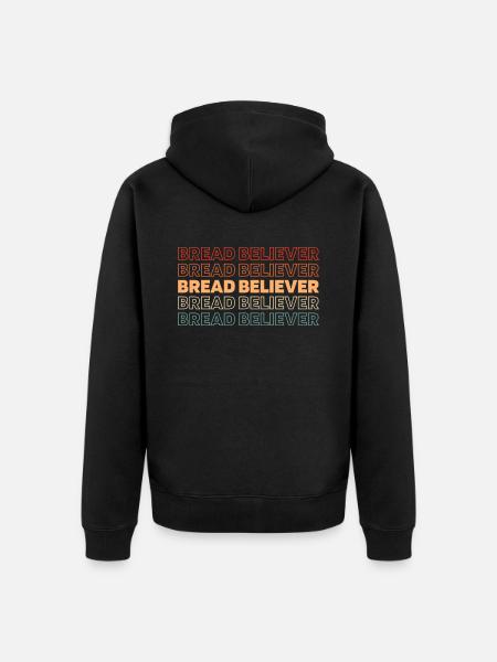 Sourdough bread - Unisex Premium Organic Zip Hoodie - black