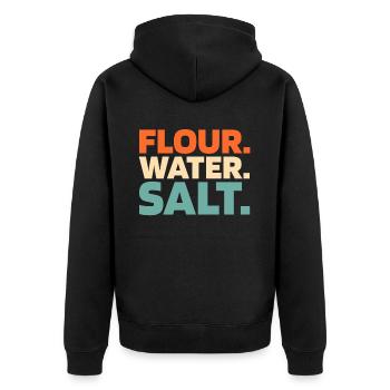 Sauerteig Brot - Unisex Premium Bio Zip Hoodie - Schwarz - Hinten - Nico (187cm)
