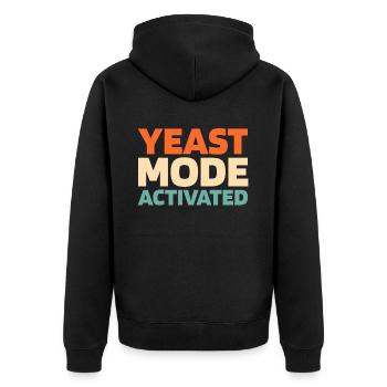 Sourdough bread - Unisex Premium Organic Zip Hoodie - black - Back - Nico (187cm)
