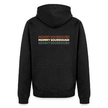 Sauerteig Brot - Unisex Premium Bio Zip Hoodie - Schwarz - Hinten - Nico (187cm)
