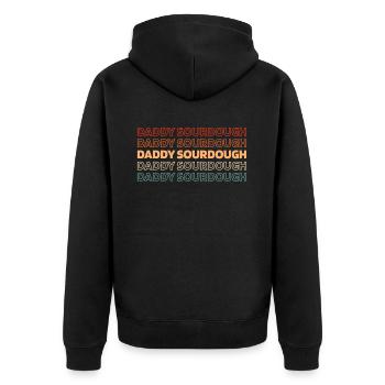 Sourdough bread - Unisex Premium Organic Zip Hoodie - black - Back - Nico (187cm)