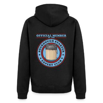 Sourdough Starter | Sourdough Bread Baking Gift - Unisex Premium Organic Zip Hoodie - black - Back - Nico (187cm)