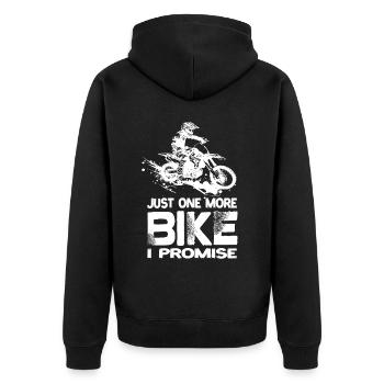 Juste une moto de plus que je promets moto de motocross - Veste à capuche bio Premium Unisexe - noir - Dos - Nico (187cm)