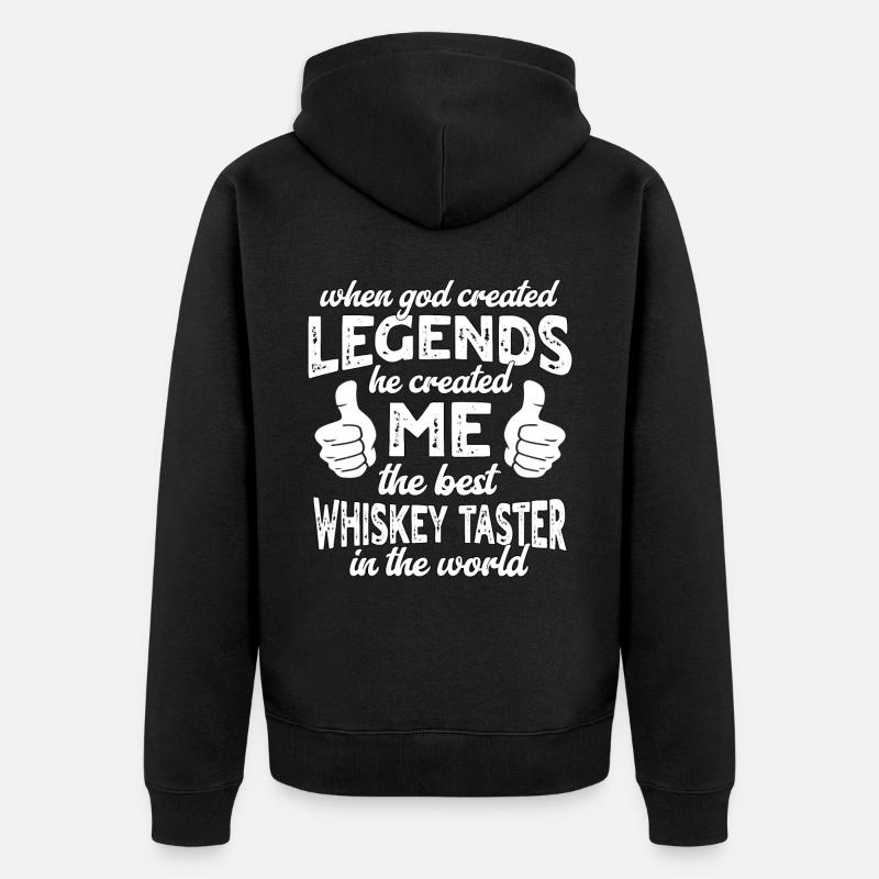 Bester Whiskey Trinker Legende - Unisex Premium Bio Zip Hoodie - Schwarz