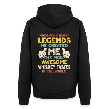 Buveurs de whisky - Veste à capuche bio Premium Unisexe - noir - Dos - Nico (187cm)