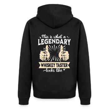 Buveur de whisky légendaire - Veste à capuche bio Premium Unisexe - noir - Dos - Nico (187cm)