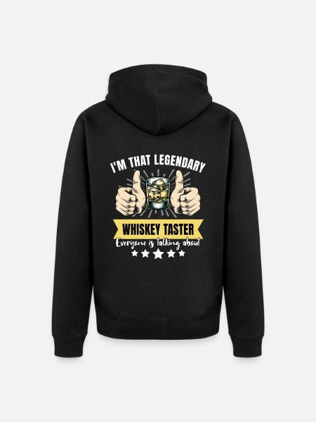 Legendary whiskey drinker - Unisex Premium Organic Zip Hoodie - black
