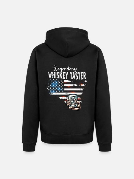 Whiskey Drinker US - Unisex Premium Organic Zip Hoodie - black