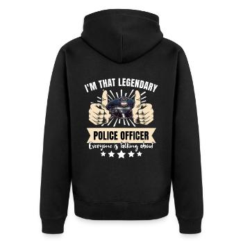 Policier légendaire - Veste à capuche bio Premium Unisexe - noir - Dos - Nico (187cm)