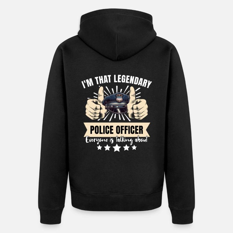 Policier légendaire - Veste à capuche bio Premium Unisexe - noir
