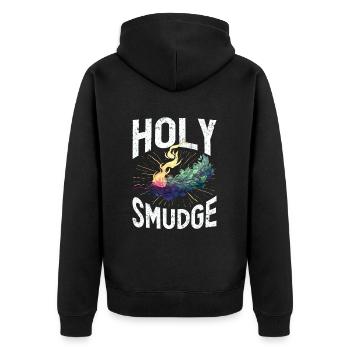 Purification spirituelle de plumes de sauge - Veste à capuche bio Premium Unisexe - noir - Dos - Nico (187cm)