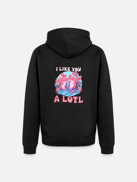Axolotl comme vous beaucoup - Veste à capuche bio Premium Unisexe - noir
