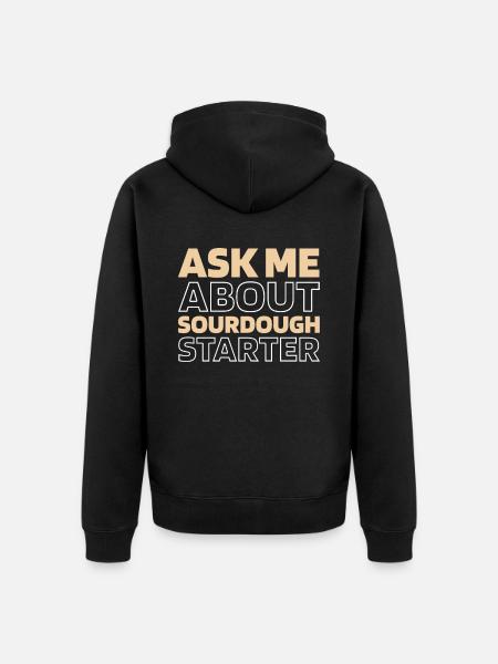 Sauerteig Brot - Unisex Premium Bio Zip Hoodie - Schwarz