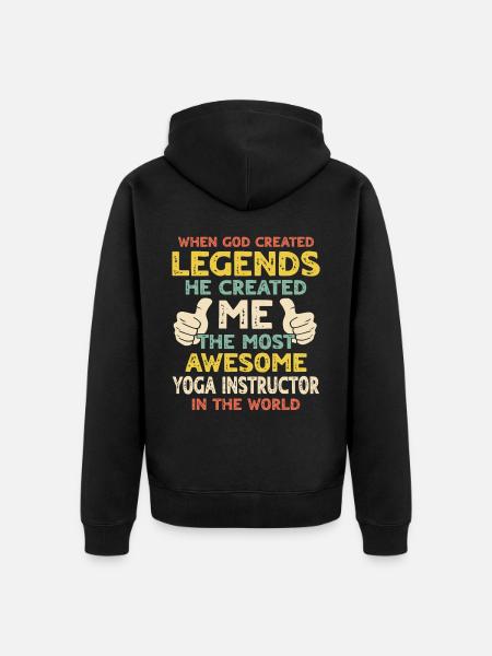 Yoga Instructor - Unisex Premium Organic Zip Hoodie - black