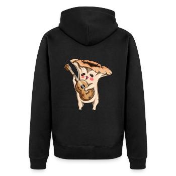 Pilz Fan Pilzliebhaber Shirt Kinder Erwachsenen - Unisex Premium Bio Zip Hoodie - Schwarz - Hinten - Nico (187cm)