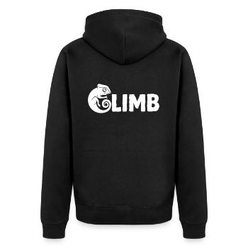 Bloc, escalade, escalade libre Chameleon Boulder - Veste à capuche bio Premium Unisexe - noir - Dos - Nico (187cm)