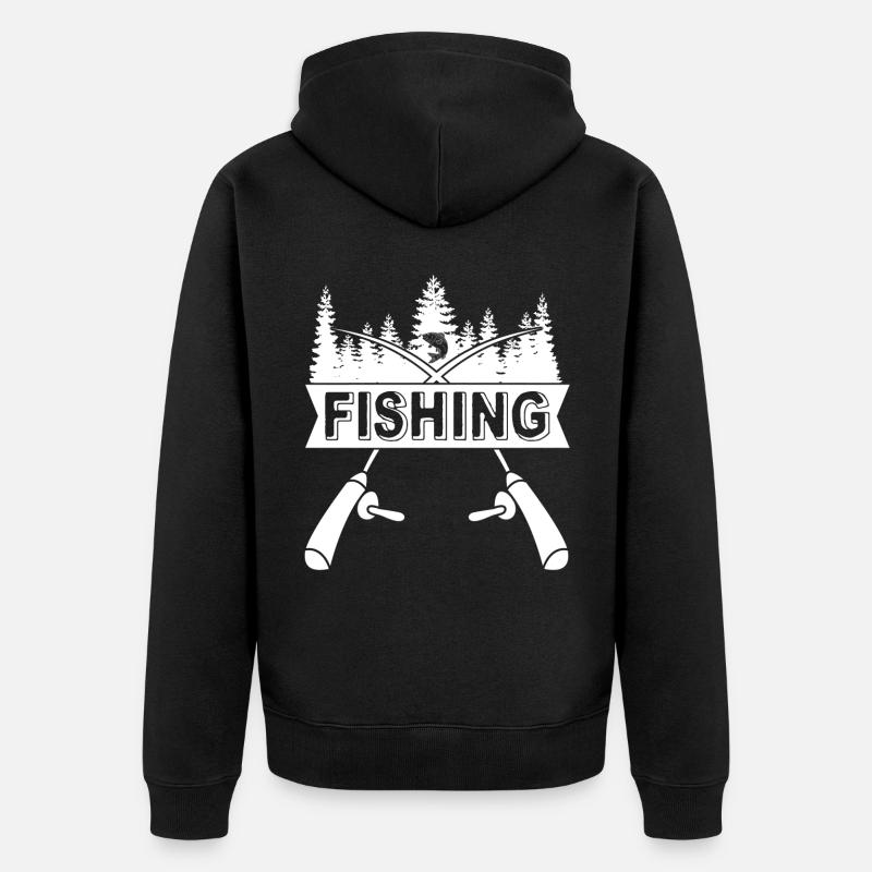 Pêcheur Pêcheur Pêcheur Pêche - Veste à capuche bio Premium Unisexe - noir