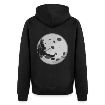 Canne à pêche Pike Fisherman Moorer Fish - Veste à capuche bio Premium Unisexe - noir - Dos - Nico (187cm)