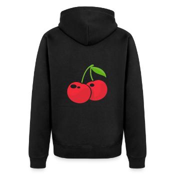 Cerisier Cerisier Fleur de cerisier Fruit Cadeau - Veste à capuche bio Premium Unisexe - noir - Dos - Nico (187cm)