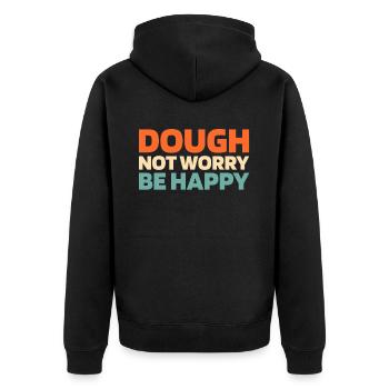 Sauerteig Brot - Unisex Premium Bio Zip Hoodie - Schwarz - Hinten - Nico (187cm)