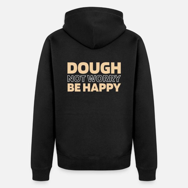 Sauerteig Brot - Unisex Premium Bio Zip Hoodie - Schwarz