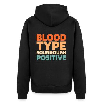 Sourdough bread - Unisex Premium Organic Zip Hoodie - black - Back - Nico (187cm)