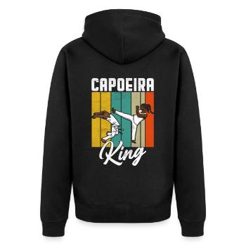 Capoeira Roi - Veste à capuche bio Premium Unisexe - noir - Dos - Nico (187cm)