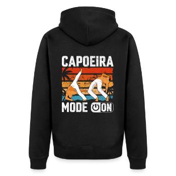 Mode Capoeira activé - Veste à capuche bio Premium Unisexe - noir - Dos - Nico (187cm)
