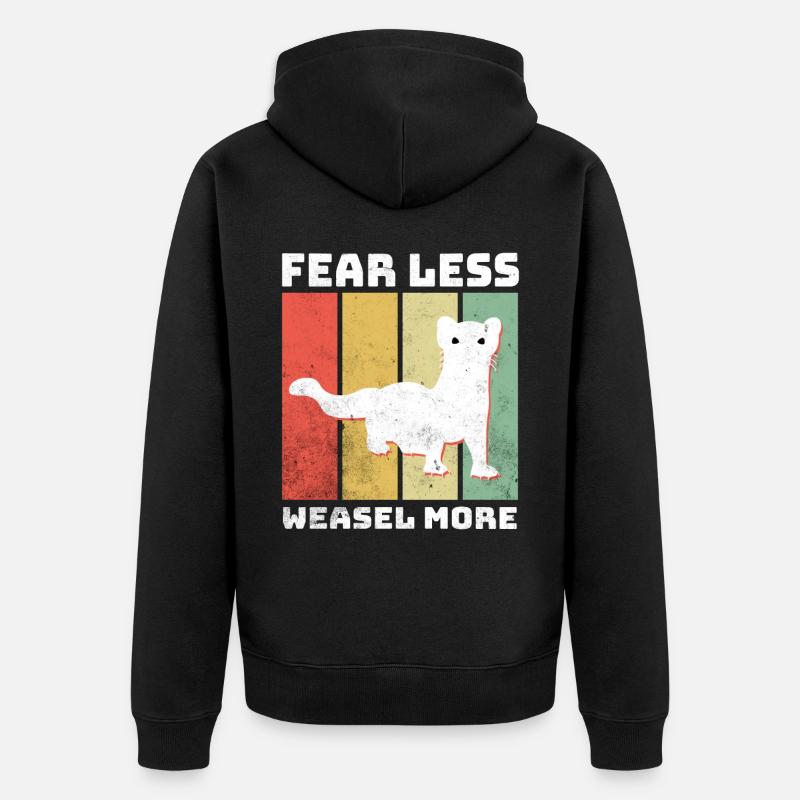Wiesel Sprüche - Unisex Premium Bio Zip Hoodie - Schwarz