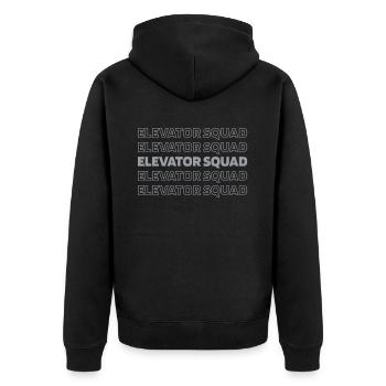 Elevator Elevator - Unisex Premium Organic Zip Hoodie - black - Back - Nico (187cm)