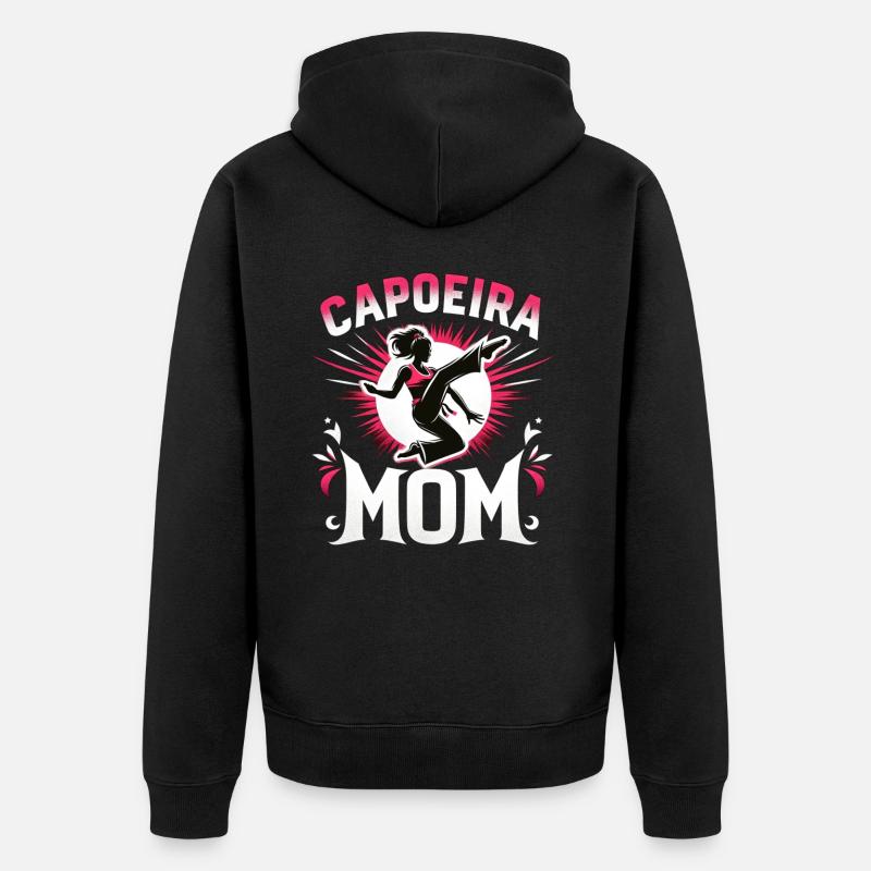 Maman capoeira - Veste à capuche bio Premium Unisexe - noir