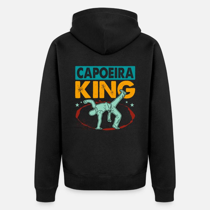 Capoeira Roi - Veste à capuche bio Premium Unisexe - noir