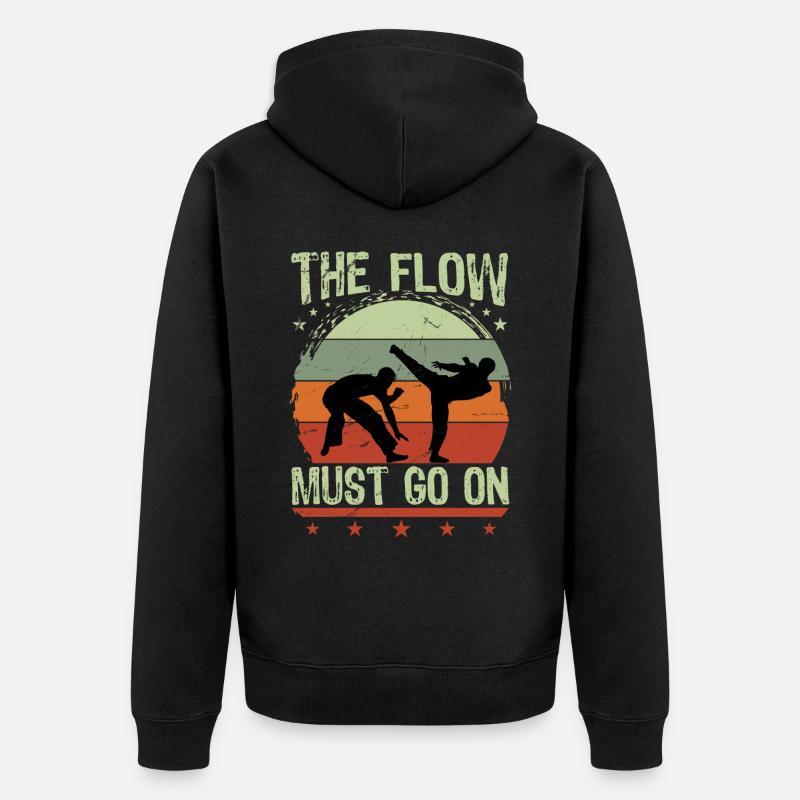 Le Flow doit continuer - Veste à capuche bio Premium Unisexe - noir