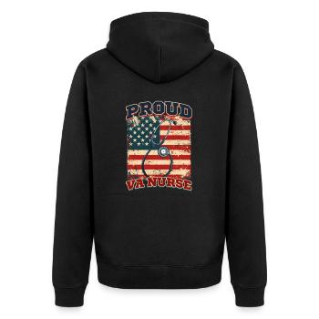 Infirmière VA Fière infirmière VA - Veste à capuche bio Premium Unisexe - noir - Dos - Nico (187cm)