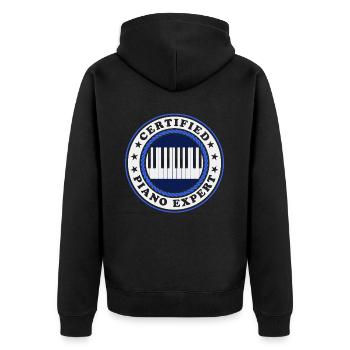 Piano Pianiste Piano Player Piano Gift - Veste à capuche bio Premium Unisexe - noir - Dos - Nico (187cm)