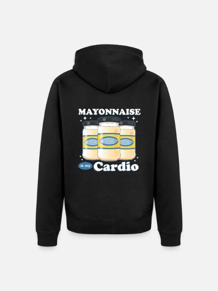 Mayonnaise Mayo Lover Gift - Unisex Premium Organic Zip Hoodie - black
