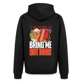 Hot Dog Adulte Si vous pouvez lire ceci - Veste à capuche bio Premium Unisexe - noir - Dos - Nico (187cm)