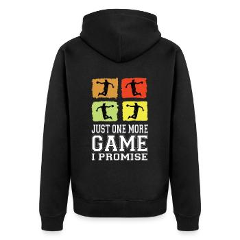 Just One More Game I Promise Handball Handballer - Unisex Premium Organic Zip Hoodie - black - Back - Nico (187cm)
