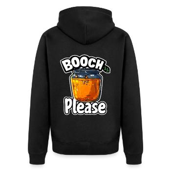 Kombucha Maker Kombucha Tee liebhaber - Unisex Premium Bio Zip Hoodie - Schwarz - Hinten - Nico (187cm)