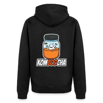 Kombucha Maker Kombucha Tee liebhaber - Unisex Premium Bio Zip Hoodie - Schwarz - Hinten - Nico (187cm)
