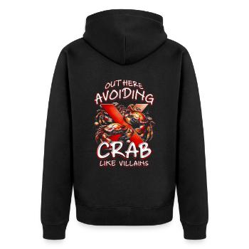 Allergie au cancer ici : éviter le crabe - Veste à capuche bio Premium Unisexe - noir - Dos - Nico (187cm)