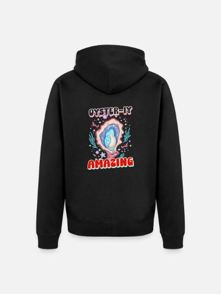 Austern Austernartig Erstaunlich - Unisex Premium Bio Zip Hoodie - Schwarz