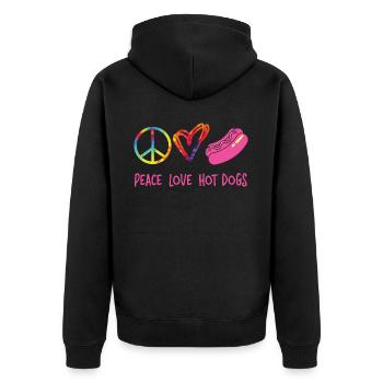Hot Dog Adulte Tie Dye Peace Love - Veste à capuche bio Premium Unisexe - noir - Dos - Nico (187cm)