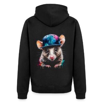 Opossum Snapback Cap Cool Tier Design Print - Veste à capuche bio Premium Unisexe - noir - Dos - Nico (187cm)