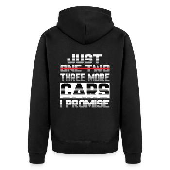 Just One More Cars I Promise Tuning Auto Kfz - Unisex Premium Organic Zip Hoodie - black - Back - Nico (187cm)