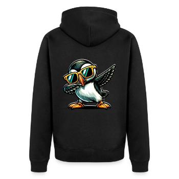 Dabbing Puffin Papageientaucher - Veste à capuche bio Premium Unisexe - noir - Dos - Nico (187cm)